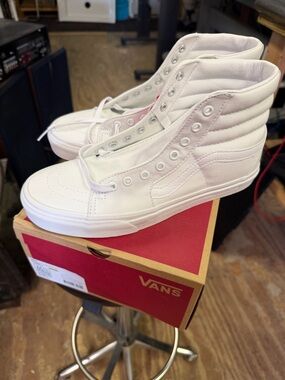 Vans All-White High Top Sneakers